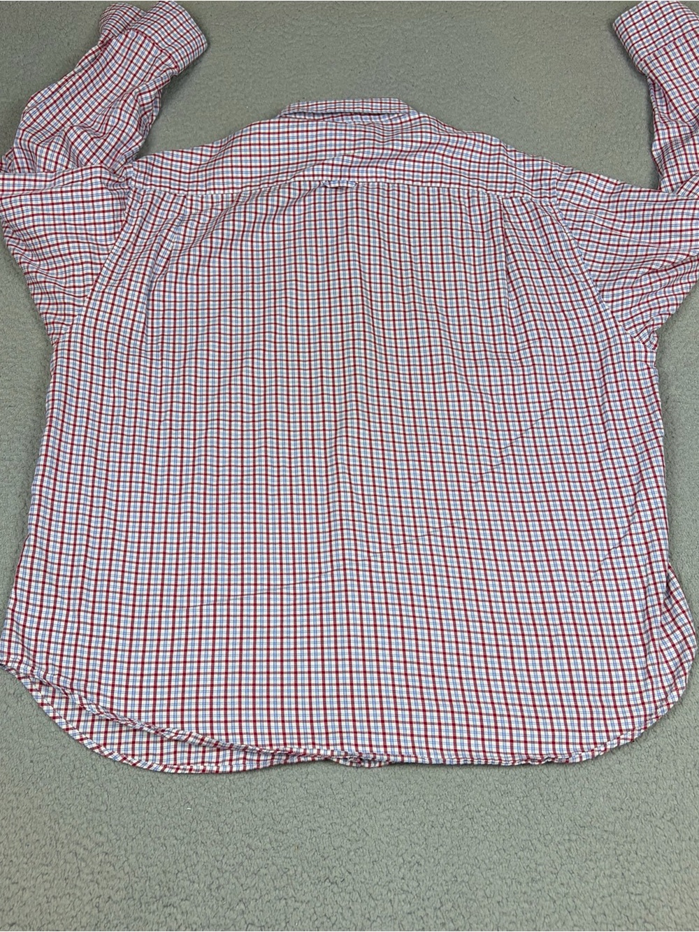 Barbour Shirt Men’s XL (Fits 3XL) Red and Blue Check Cotton Button-Up - Picture 5 of 9